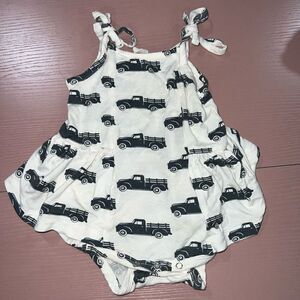 Kate Quinn Blue Farm Truck Tie Strap Ballerina